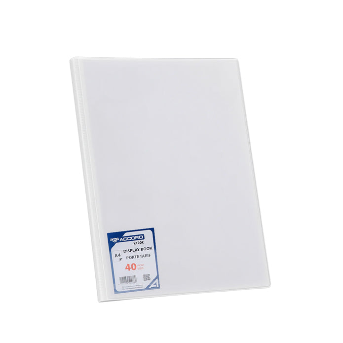 Porte-vues A4 Accord – 40 vues (Display Book) Transparent