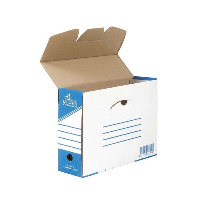Boîte d’archives SCRATCH simili rayé – Dos 15 cm – 330×250 mm – Avec couvercle