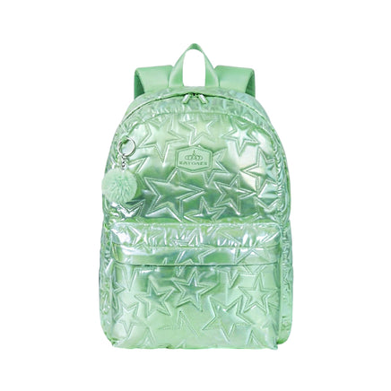 Sac à Dos Fille Brillant Étoiles – Effet Verni & Pompon
