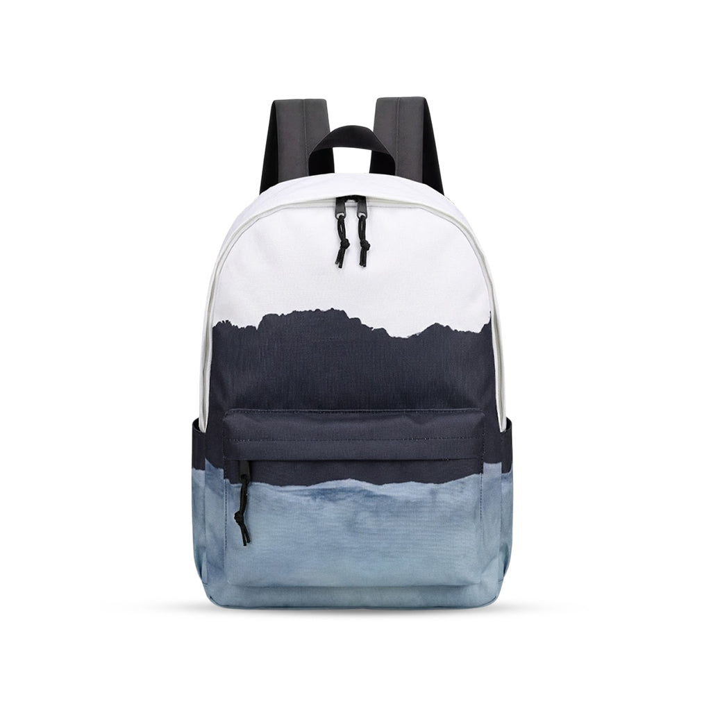 Sac à Dos Moderne Blanc & Bleu Dégradé – Léger et Pratique