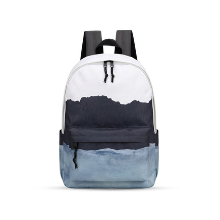 Sac à Dos Moderne Blanc & Bleu Dégradé – Léger et Pratique