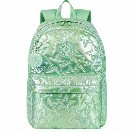 Sac à Dos Fille Brillant Étoiles – Effet Verni & Pompon