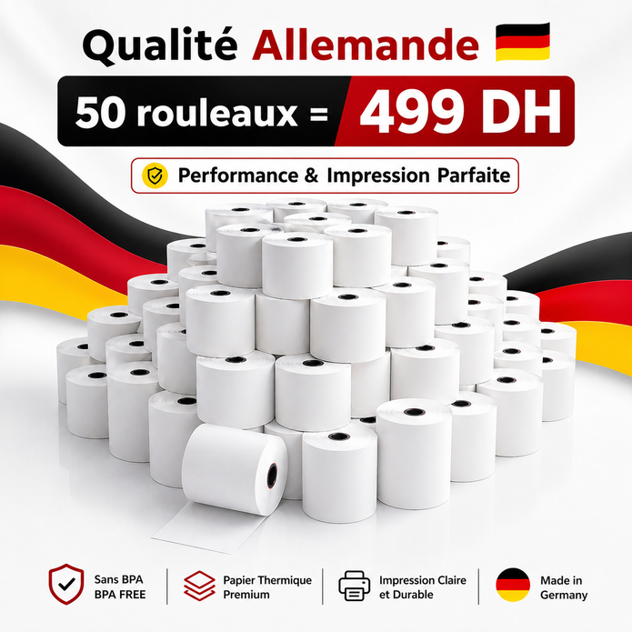 Rouleaux Thermiques BPA Free 80x75 – Qualité Premium (Made in Germany)
