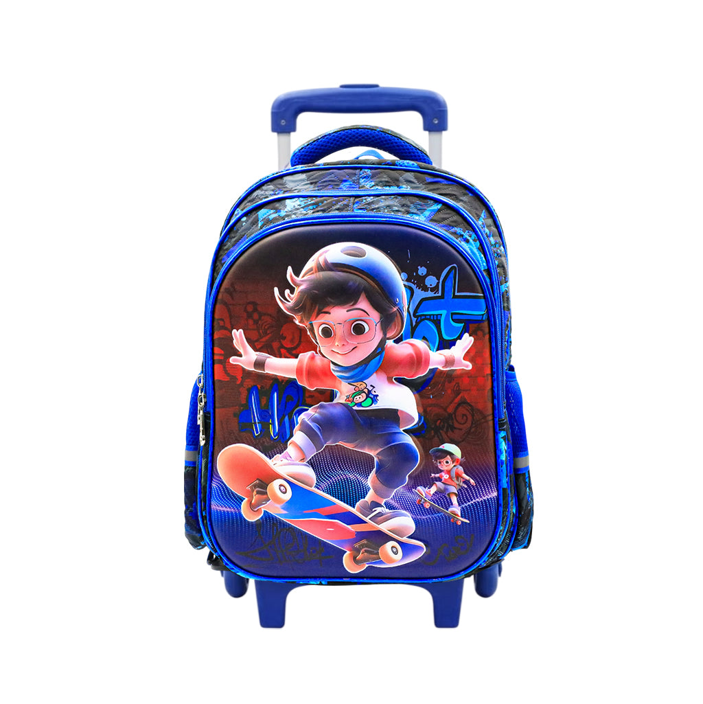 Sac à Dos à Roulettes Enfant 3D – Cartable Trolley Scolaire Premium