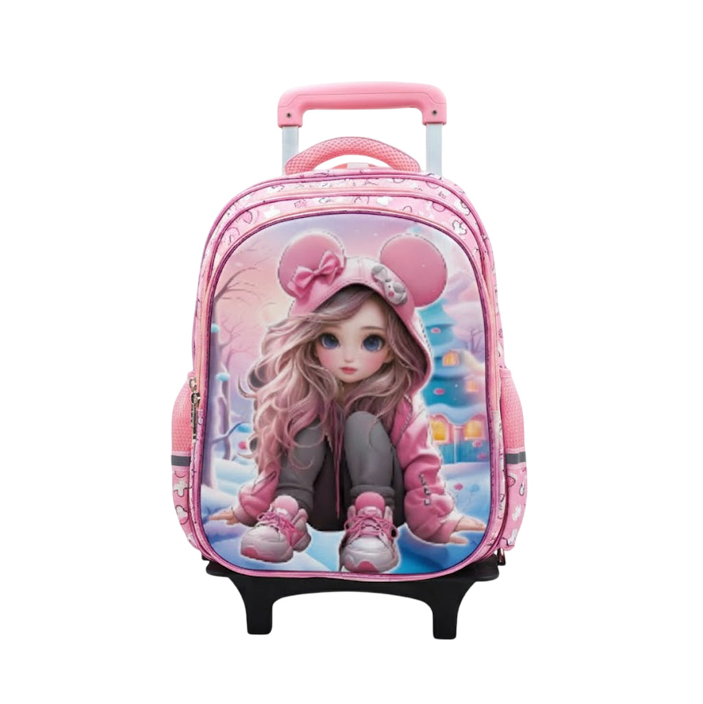 Sac à Dos à Roulettes Enfant 3D – Cartable Trolley Scolaire Premium