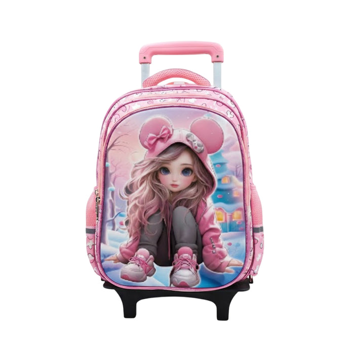 Sac à Dos à Roulettes Enfant 3D – Cartable Trolley Scolaire Premium