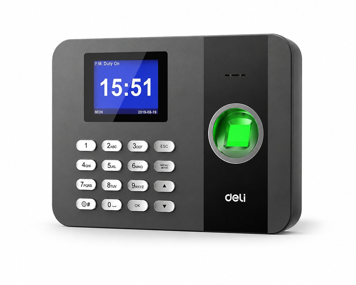 Pointeuse Biométrique Deli 3747 – Lecteur d’Empreintes Digitales