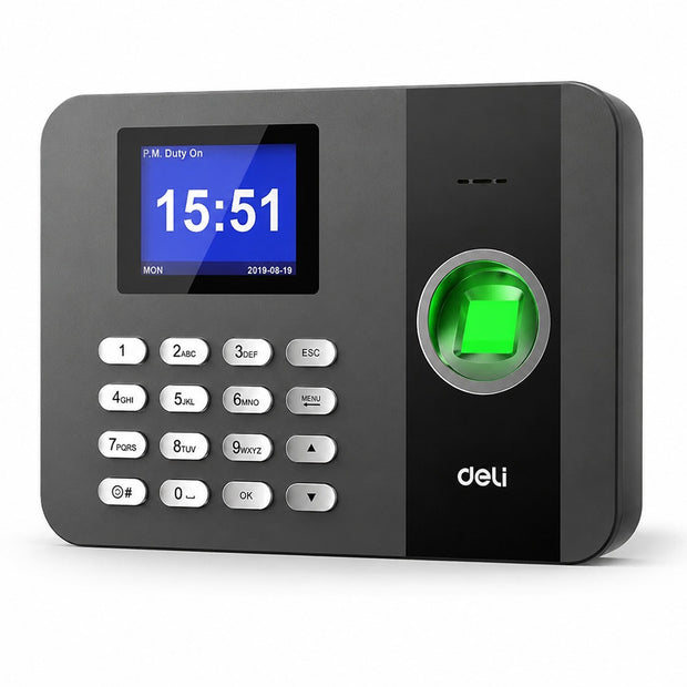 Pointeuse Biométrique Deli 3747 – Lecteur d’Empreintes Digitales