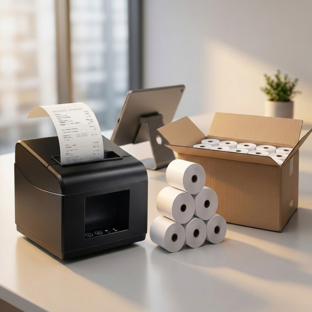 Pack Imprimante de Caisse + 50 Rouleaux Thermiques 80x75